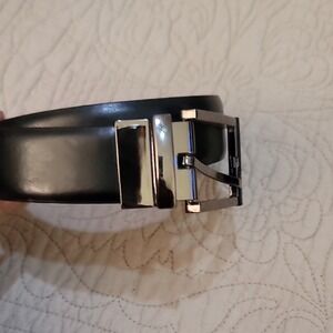 Elegant Black Leather Belt